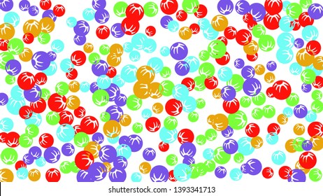 Cute Floral Pattern with Simple Stylized Berries for Greeting Card or Poster. Naive Daisy Berries in Primitive Style. Vector Background for Spring or Summer Design.
