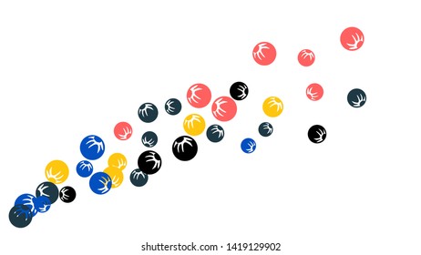 Cute Floral Pattern with Simple Stylized Berries for Greeting Card or Poster. Naive Daisy Berries in Primitive Style. Vector Background for Spring or Summer Design.
