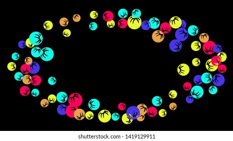 Cute Floral Pattern with Simple Stylized Berries for Greeting Card or Poster. Naive Daisy Berries in Primitive Style. Vector Background for Spring or Summer Design.
