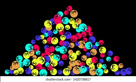 Cute Floral Pattern with Simple Stylized Berries for Greeting Card or Poster. Naive Daisy Berries in Primitive Style. Vector Background for Spring or Summer Design.
