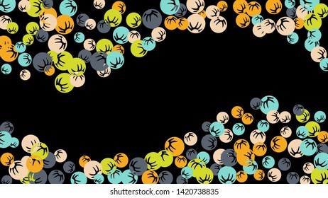 Cute Floral Pattern with Simple Stylized Berries for Greeting Card or Poster. Naive Daisy Berries in Primitive Style. Vector Background for Spring or Summer Design.
