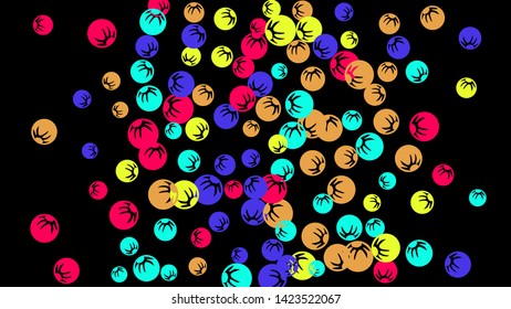 Cute Floral Pattern with Simple Stylized Berries for Greeting Card or Poster. Naive Daisy Berries in Primitive Style. Vector Background for Spring or Summer Design.

