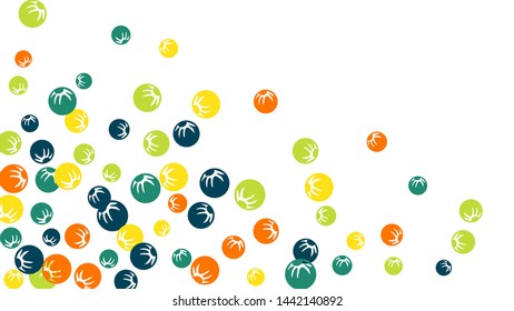 Cute Floral Pattern with Simple Stylized Berries for Greeting Card or Poster. Naive Daisy Berries in Primitive Style. Vector Background for Spring or Summer Design.
