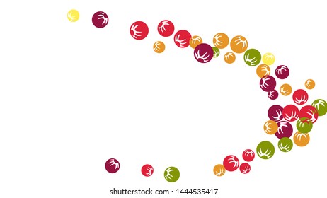 Cute Floral Pattern with Simple Stylized Berries for Greeting Card or Poster. Naive Daisy Berries in Primitive Style. Vector Background for Spring or Summer Design.
