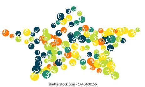 Cute Floral Pattern with Simple Stylized Berries for Greeting Card or Poster. Naive Daisy Berries in Primitive Style. Vector Background for Spring or Summer Design.
