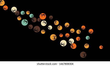 Cute Floral Pattern with Simple Stylized Berries for Greeting Card or Poster. Naive Daisy Berries in Primitive Style. Vector Background for Spring or Summer Design.
