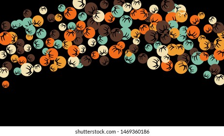 Cute Floral Pattern with Simple Stylized Berries for Greeting Card or Poster. Naive Daisy Berries in Primitive Style. Vector Background for Spring or Summer Design.
