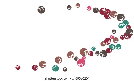 Cute Floral Pattern with Simple Stylized Berries for Greeting Card or Poster. Naive Daisy Berries in Primitive Style. Vector Background for Spring or Summer Design.

