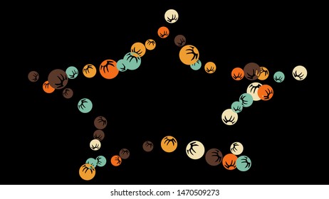 Cute Floral Pattern with Simple Stylized Berries for Greeting Card or Poster. Naive Daisy Berries in Primitive Style. Vector Background for Spring or Summer Design.
