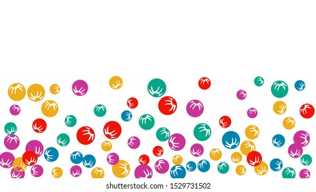Cute Floral Pattern with Simple Stylized Berries for Greeting Card or Poster. Naive Daisy Berries in Primitive Style. Vector Background for Spring or Summer Design.
