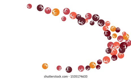 Cute Floral Pattern with Simple Stylized Berries for Greeting Card or Poster. Naive Daisy Berries in Primitive Style. Vector Background for Spring or Summer Design.
