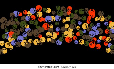 Cute Floral Pattern with Simple Stylized Berries for Greeting Card or Poster. Naive Daisy Berries in Primitive Style. Vector Background for Spring or Summer Design.
