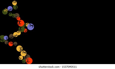 Cute Floral Pattern with Simple Stylized Berries for Greeting Card or Poster. Naive Daisy Berries in Primitive Style. Vector Background for Spring or Summer Design.
