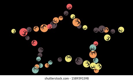 Cute Floral Pattern with Simple Stylized Berries for Greeting Card or Poster. Naive Daisy Berries in Primitive Style. Vector Background for Spring or Summer Design.
