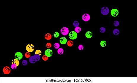 Cute Floral Pattern with Simple Stylized Berries for Greeting Card or Poster. Naive Daisy Berries in Primitive Style. Vector Background for Spring or Summer Design.
