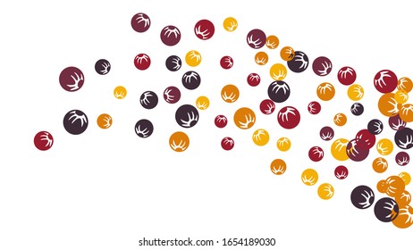 Cute Floral Pattern with Simple Stylized Berries for Greeting Card or Poster. Naive Daisy Berries in Primitive Style. Vector Background for Spring or Summer Design.
