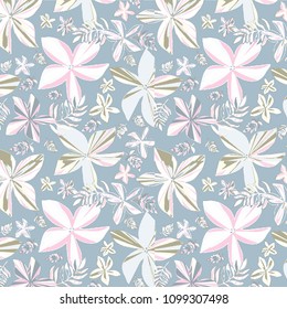 Cute floral pattern in the small flower. Ditsy print.  vector texture. Elegant template for fashion prints. Printing with small rose-colored flowers.