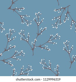 Cute Floral pattern in the small flower. Ditsy print. Motifs scattered random. Seamless vector texture. Elegant template for fashion prints. Printing with very small white flowers. White background.