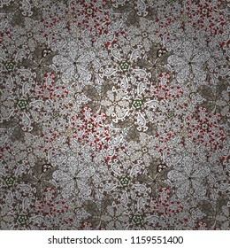 Cute Floral pattern in the small flower. Varicolowhite, gray and black vector seamless illustration. Tropical seamless pattern with many white, gray and black abstract flowers.