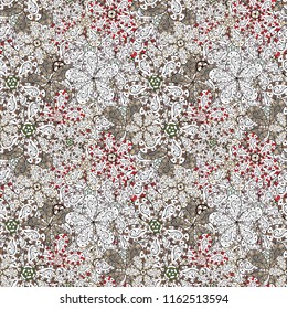 Cute Floral pattern in the small flower. Vector illustration. Seamless.