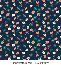 Cute Floral pattern in the small flower.  Seamless vector texture. 