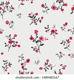 Cute Floral pattern in the small flower. Seamless vector texture.