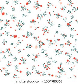 Cute Floral pattern in the small flower. Seamless vector texture.