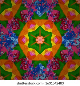 Cute Floral pattern in the small flower. Beautiful fabric pattern. Vector illustration. Seamless floral pattern with nice doodles flowers.
