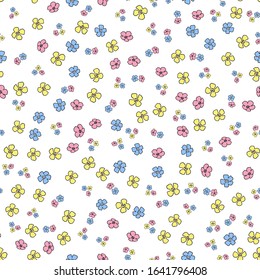 Cute floral pattern in the small flower. Seamless vector texture for fashion prints, wrapping, textile, paper, wallpaper, background.