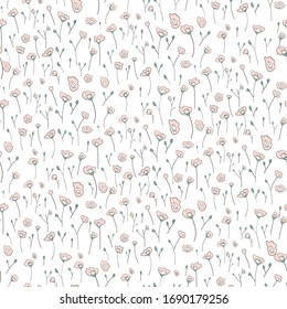 Cute Floral pattern in the small flower. "Ditsy print". Motifs scattered random. Seamless vector texture.for fashion prints.Background for fabric, textile, paper, cover.