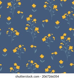 Cute floral pattern in a small flower. Vector graphics.