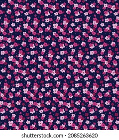Patrón floral lindo en la flor pequeña. Impresión Ditsy. Textura vectorial sin inconvenientes. Elegante plantilla para impresiones de moda.