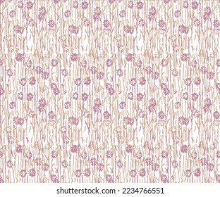 Frische Blumenmuster in der kleinen Blume. Ditsy-Druck. Nahtlose Vektorstruktur. Elegante Vorlage für Modedrucke. Drucken mit kleinen Rosenblumen. weißer Hintergrund.