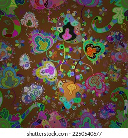 Cute Floral pattern in the small flower. seamless floral pattern with nice doodles flowers. Beautiful fabric pattern. vector illustration. Doodles. 