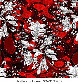 Cute Floral pattern in the small flower. seamless floral pattern with nice doodles flowers. Beautiful fabric pattern. vector illustration 