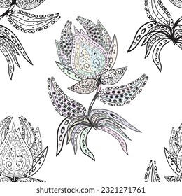 Cute Floral pattern in the small flower. vector illustration seamless Tony fabric pattern. Fashionable fabric pattern.