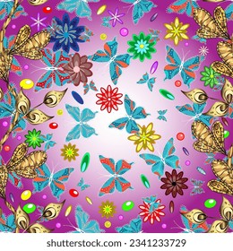Cute Floral pattern in the small flower. vector illustration seamless Tony fabric pattern. Fashionable fabric pattern. pink.