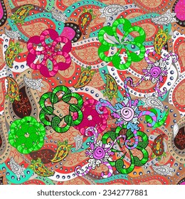 Cute Floral pattern in the small flower. vector pattern. Gentle, summer floral on pleasant colors. vector illustration. Green, pink. 