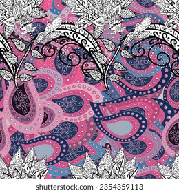 Cute Floral pattern in the small flower. seamless floral pattern with nice doodles flowers. Beautiful fabric pattern. vector illustration 
