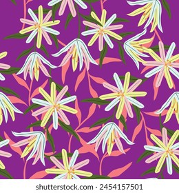 Cute Floral pattern in the small flower. "Ditsy print". Motifs scattered random. Seamless vector texture. Elegant template for fashion prints. Printing with small colorful flowers. Blue background