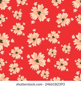 Cute floral pattern in the small flower. Seamless vector texture for fashion prints, wrapping, textile, paper, wallpaper.