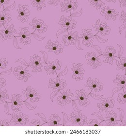 Cute floral pattern in the small flower. Seamless vector texture for fashion prints, wrapping, textile, paper, wallpaper.