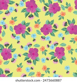 Cute floral pattern in the small flower. Seamless vector texture for fashion prints, wrapping, textile, paper, wallpaper, background