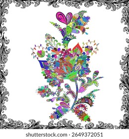 Cute Floral pattern in the small flower. seamless floral pattern with nice doodles flowers. Beautiful fabric pattern. vector illustration 