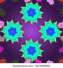 Cute Floral pattern in the small flower. seamless floral pattern with nice doodles flowers. Beautiful fabric pattern. vector illustration. Doodles. Petals. Colorful.