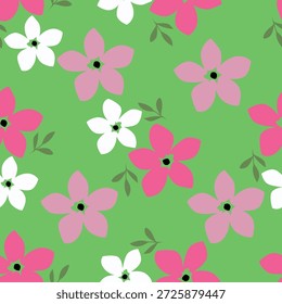 Nettes Blumenmuster in der kleinen Blume. Nettes, nahtloses Blumenmuster. Einfache Blumen Hintergrund für Stoff. Vintage Blumenmuster.
