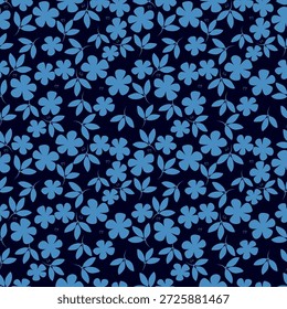 Nettes Blumenmuster in der kleinen Blume. Nettes, nahtloses Blumenmuster. Einfache Blumen Hintergrund für Stoff. Vintage Blumenmuster.
