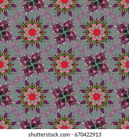 Cute Floral pattern in the small flower. Flowers on colorful background.