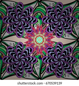 Cute Floral pattern in the small flower. Fashionable fabric pattern. Vector illustration. Seamless Tony fabric pattern.