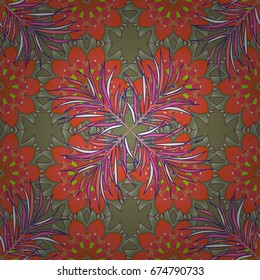 Cute Floral pattern in the small flower. Flowers on colorful background.